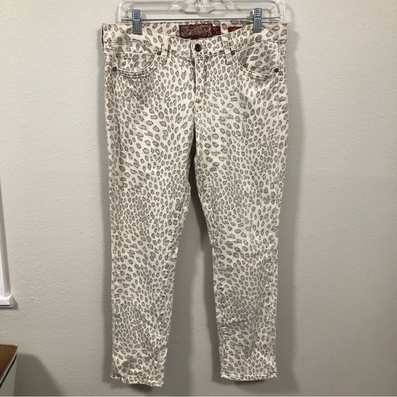 Lucky Brand Legend Cheetah Print Capri Jeans Jeggings women's size 10 - Picture 2 of 9